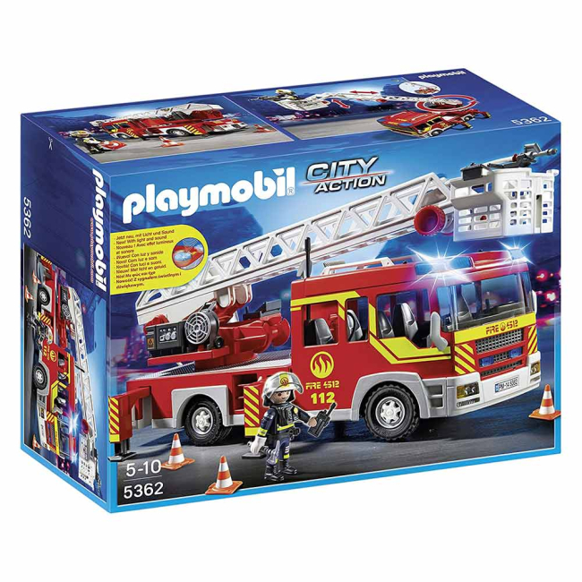 Конструктори з унікальними деталями - Конструктор Пожежна машина зі світлом і звуковим ефектами PLAYMOBIL (4008789053626)#2