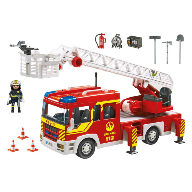 Конструктори з унікальними деталями - Конструктор Пожежна машина зі світлом і звуковим ефектами PLAYMOBIL (4008789053626)#3