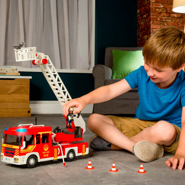 Конструктори з унікальними деталями - Конструктор Пожежна машина зі світлом і звуковим ефектами PLAYMOBIL (4008789053626)#5