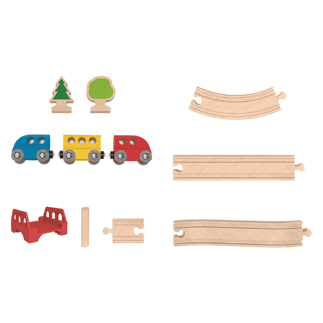 Железные дороги и поезда - Набор Hape Железная дорога Восьмерка деревянная (E3700)#2