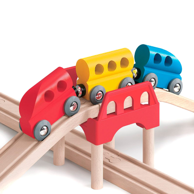 Железные дороги и поезда - Набор Hape Железная дорога Восьмерка деревянная (E3700)#4