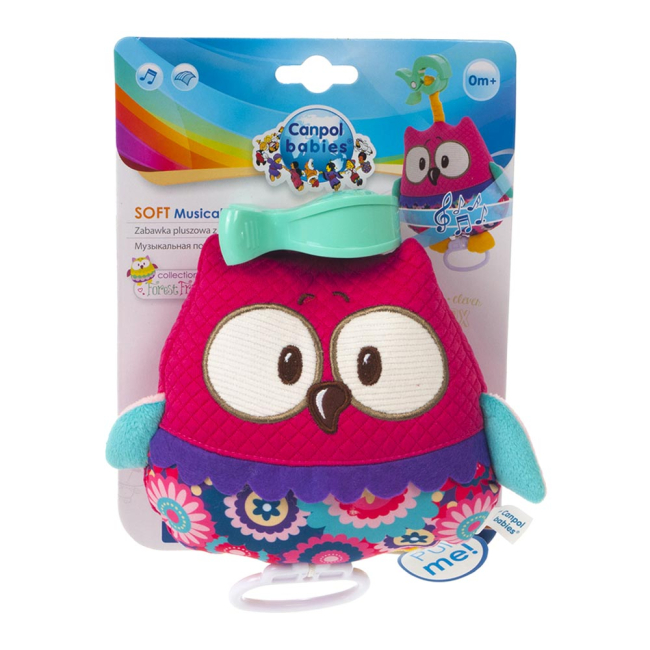 Подвески, мобили - Игрушка плюшевая музыкальная  Сова Canpol babies (68/048-1)#2