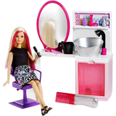 Куклы - Игровой набор с куклой Салон сияющей красоты Блондинка Barbie (DTK04 / DDTK05) (DTK04/DTK05)#2