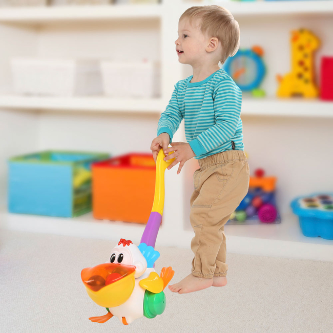 Развивающие игрушки - Каталка KIDDIELAND Пеликан-затейник на украинском языке (54916)#3