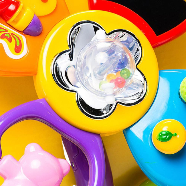 Погремушки, прорезыватели - Развивающая игрушка Kiddieland Цветочек на присоске на украинском (54924)#2