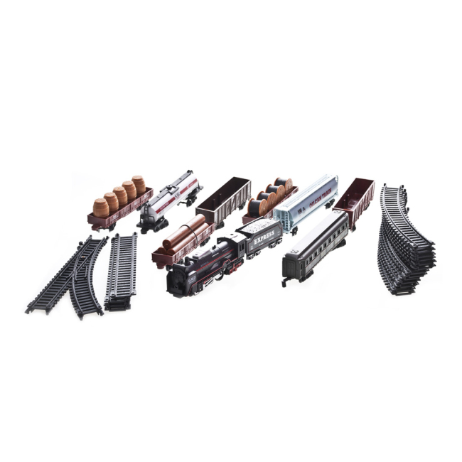 Железные дороги и поезда - Набор Big Motors Железная дорога с 9 вагонами моторизированная (19033-8)#3