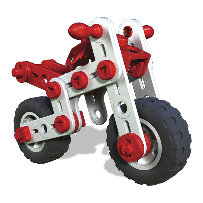 Конструкторы с уникальными деталями - Игрушка конструктор 49 деталей Meccano мотоцикл (6026957)#2