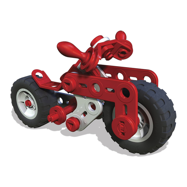 Конструкторы с уникальными деталями - Игрушка конструктор 49 деталей Meccano мотоцикл (6026957)#3