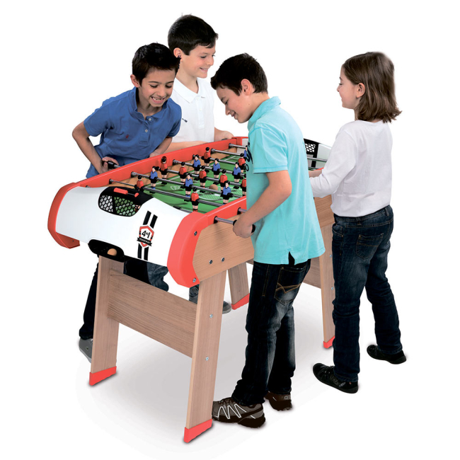 Спортивные настольные игры - Стол Smoby Power play  4 в 1 деревянный (640001)#5