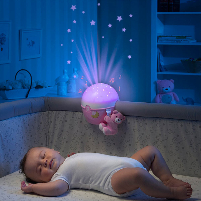 Ночники, проекторы - Игрушка-проектор Chicco Next 2 Stars розовая со звуковым эффектом (07647.10)#4