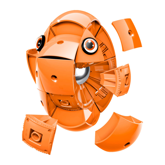 Магнітні конструктори - Магнітний конструктор Geomag КОR Біло-помаранчевий (PF.800.671.00)#3