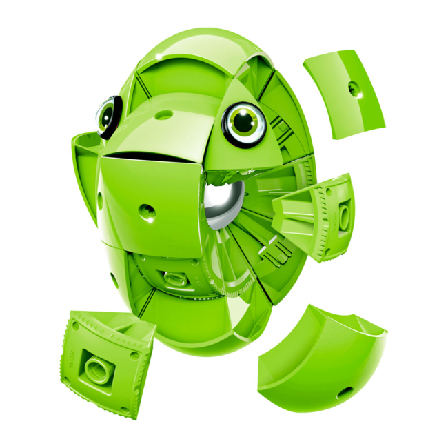 Магнітні конструктори - Магнітний конструктор Geomag КОR Біло-зелений (PF.800.672.00)#3