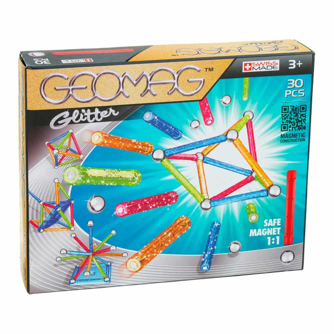 Магнітні конструктори - Магнітний конструктор Geomag Glitter 30 деталі (PF.527.531.00)#4