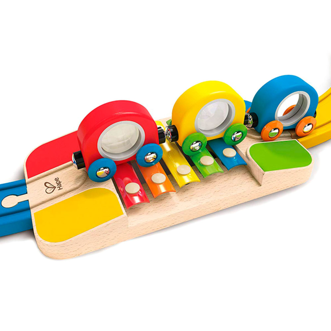 Железные дороги и поезда - Деревянная железная дорога Образы и звуки Hape (E3815)#4
