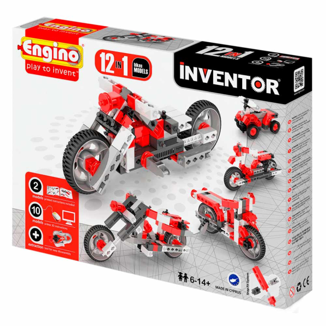 Конструктори з унікальними деталями - Конструктор Engino Inventor Мотоцикли 12 в 1 (1232)#5