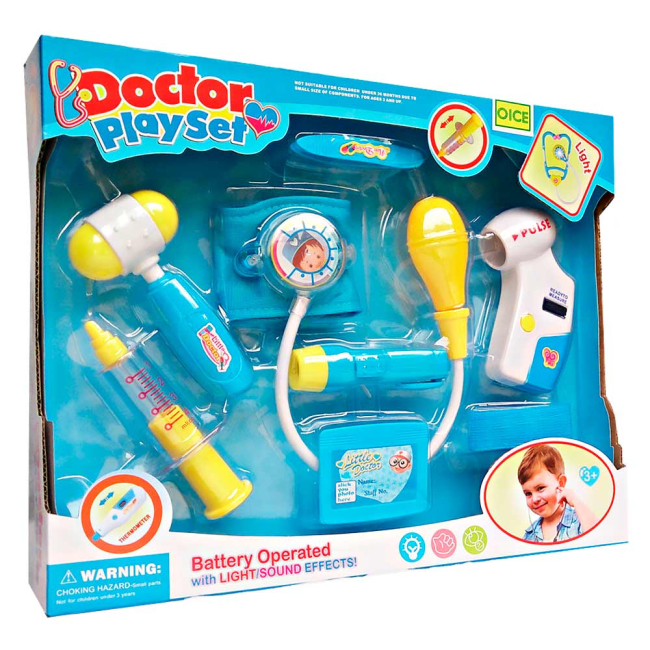Набори професій - Ігровий набір лікаря зі світлом і звуком Shantou Jinxing 8 елементів (8012C)#2