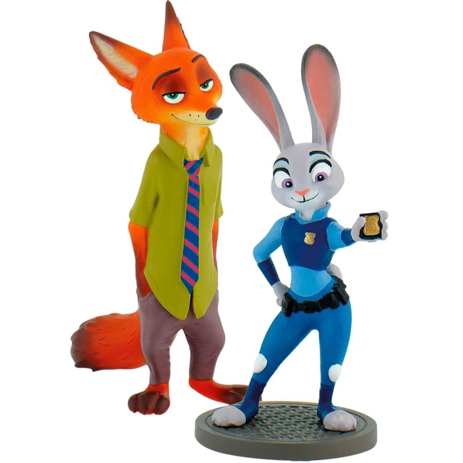 Фигурки персонажей - Игровые фигурки Зверополис Ник Уальд и Джуди Хоппс BULLYLAND (13161)#2