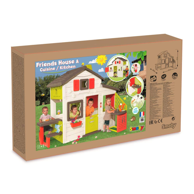 Игровые комплексы, качели, горки - Игровой набор Дом для друзей с чердаком и летней кухней Smoby (810200)#4