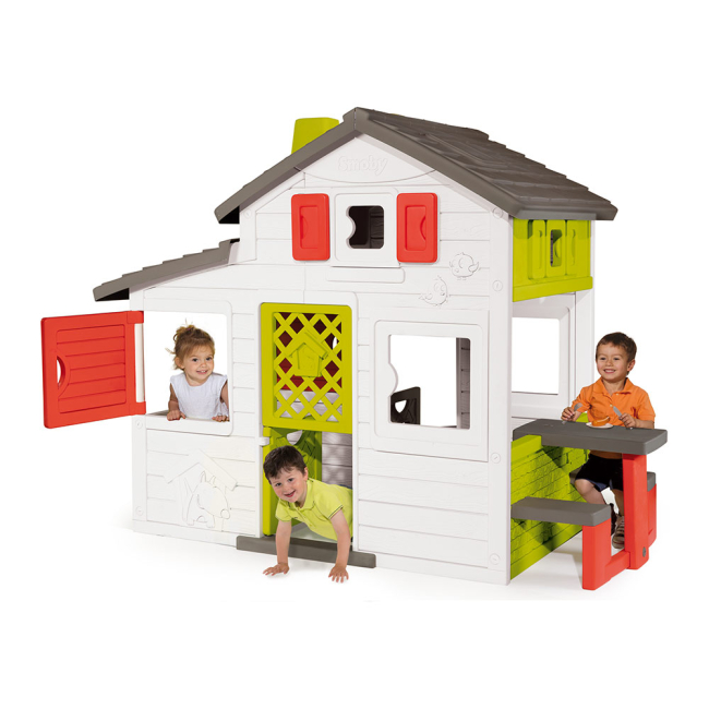 Игровые комплексы, качели, горки - Игровой набор Дом для друзей с чердаком и летней кухней Smoby (810200)#5
