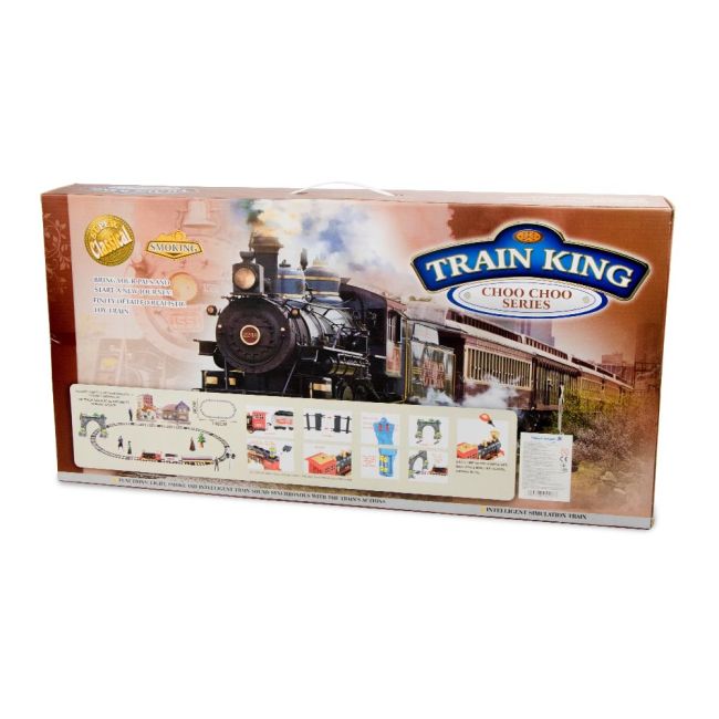 Залізниці та потяги - Іграшкова залізниця Shantou Jinxing Паровоз і пасажирський вагон із ефектами (138-7)#2