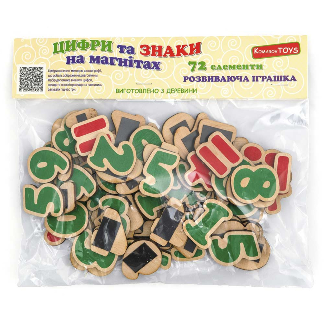 Обучающие игрушки - Магниты Komarov toys Цифры и знаки (J706)#2