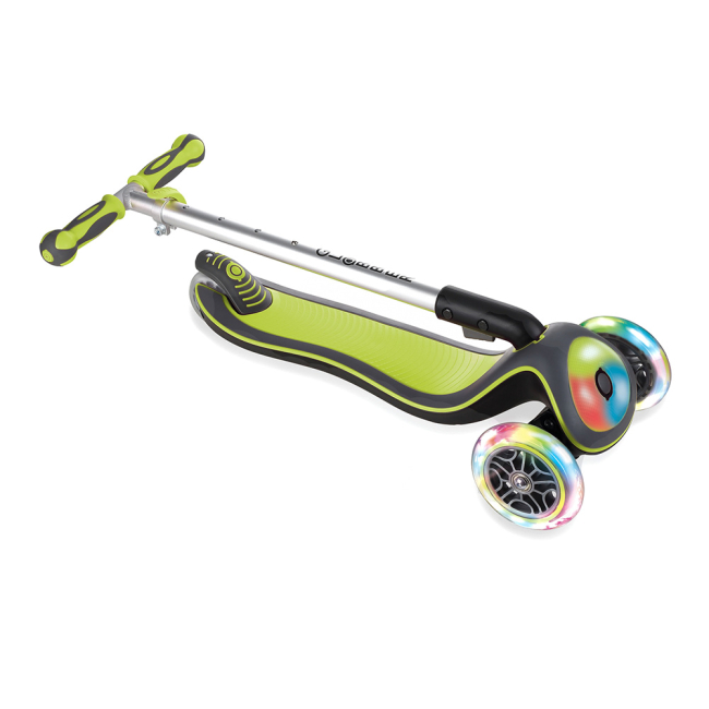 Самокаты - Самокат ELITE Globber зеленый/серый колеса и панель с подсветкой (449-106)#4