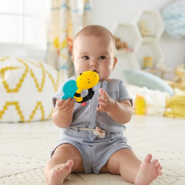 Погремушки, прорезыватели - Погремушка Улитка или Пчелка Fisher-Price в ассортименте (DTH49)#4