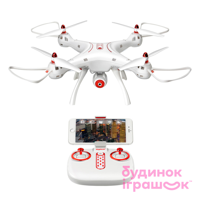 Радиоуправляемые модели - Квадрокоптер Syma X8SW FPV real time белый 50 cм (X8SW)#3