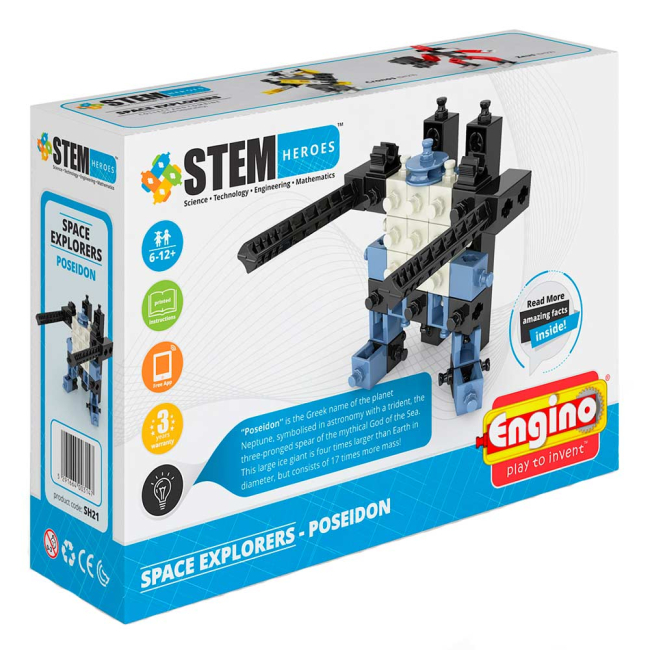 Конструктори з унікальними деталями - Конструктор Engino Stem Heroes Дослідження космосу Посейдон (SH21)#2