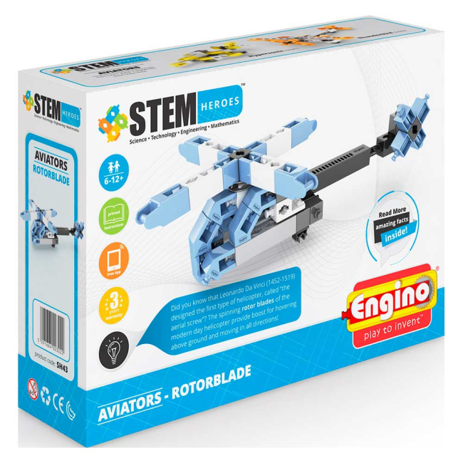 Конструкторы с уникальными деталями - Конструктор Engino Stem Heroes Авиация вертолет (SH43)#2