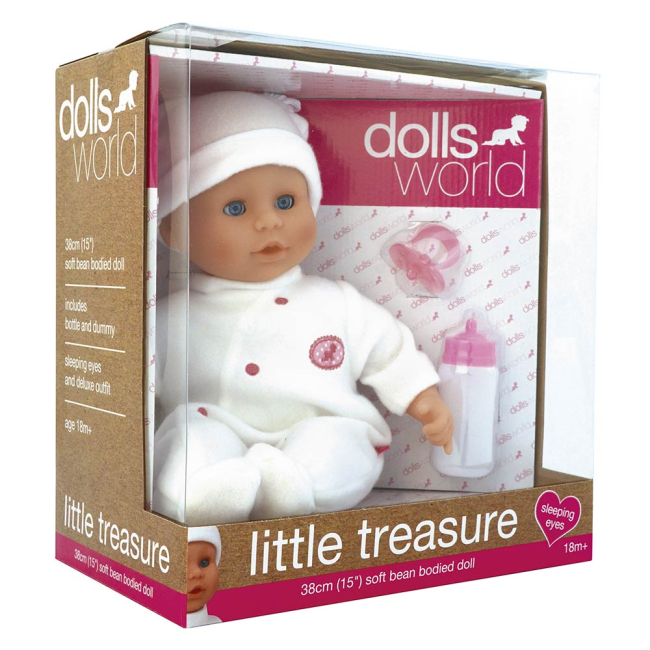 Пупсы - Пупс Моя жемчужина в белом DollsWorld 38 см (8101)#3