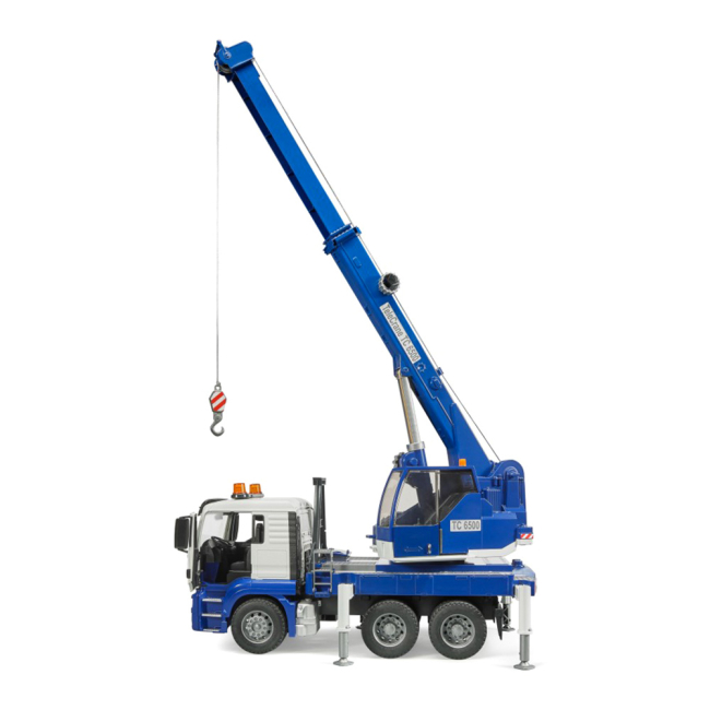 Транспорт і спецтехніка - Машинка іграшкова Автокран Bruder Ман біло-синій (03770)#3