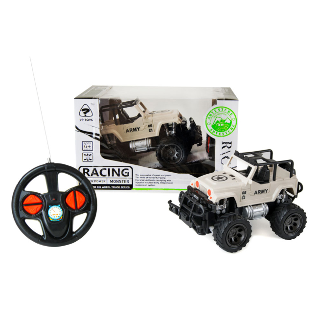 Радиоуправляемые модели - Автомодель Shantou Jinxing Джип на радиоуправлении 1:24 бежевая (6142-3)#2