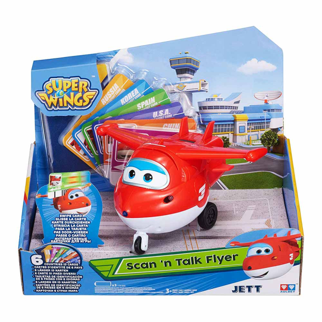 Фигурки персонажей - Интерактивная игрушка Super Wings Jett с карточками (YW710410)#5