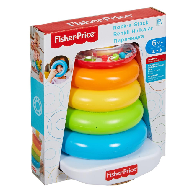 Развивающие игрушки - Развивающая игрушка-погремушка Fisher-Price Пирамидка (FHC92)#2