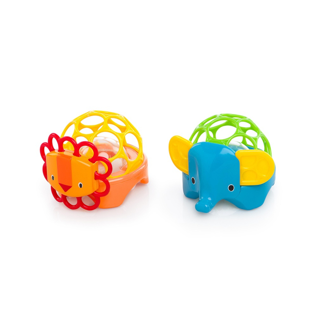 Погремушки, прорезыватели - Игрушка-погремушка Африканьски животные Rhino Oball (81517)#3