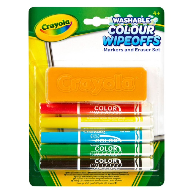 Канцтовары - Фломастеры для доски Crayola 5 шт со щеткой (98-9302)#2