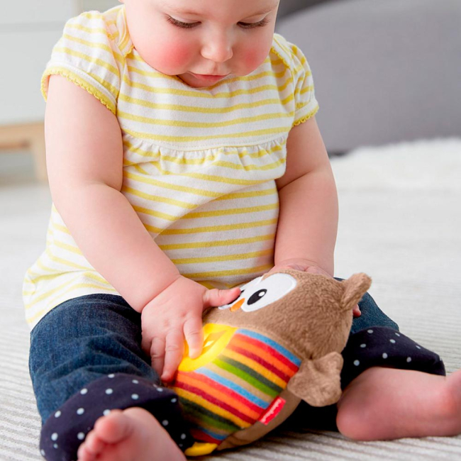 Нічники, проектори - М'яка іграшка-нічник Fisher-Price Весела сова із звуковим ефектом (CDN55)#3