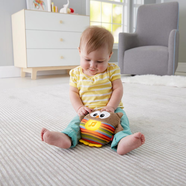 Нічники, проектори - М'яка іграшка-нічник Fisher-Price Весела сова із звуковим ефектом (CDN55)#4