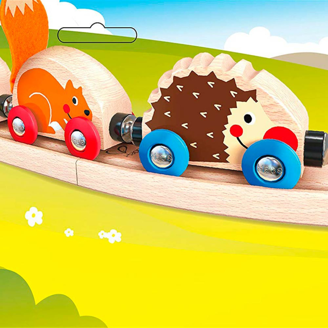 Залізниці та потяги - Ігровий набір Поїзд з дерева Hape (E3817)#3