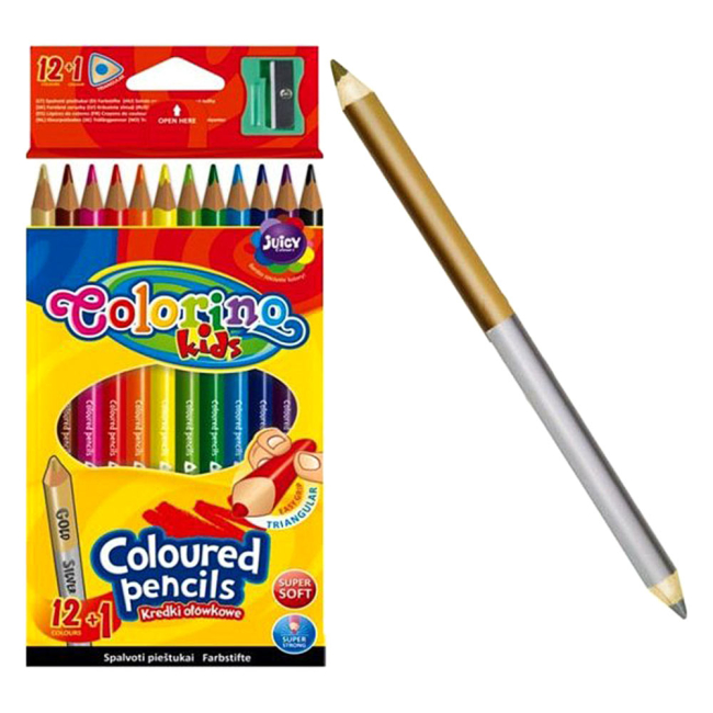 Канцтовары - Карандаши цветные треугольные Colorino 12 цветов (54706PTR)#2