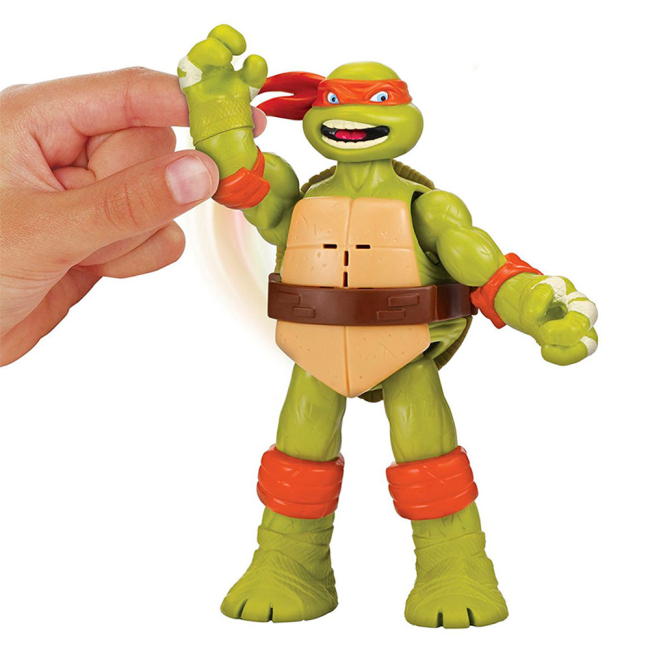 Фигурки персонажей - Фигурка Черепашки-ниндзя с боевыми звуковыми эффектами Микеланджело TMNT 15 см (91675)#2