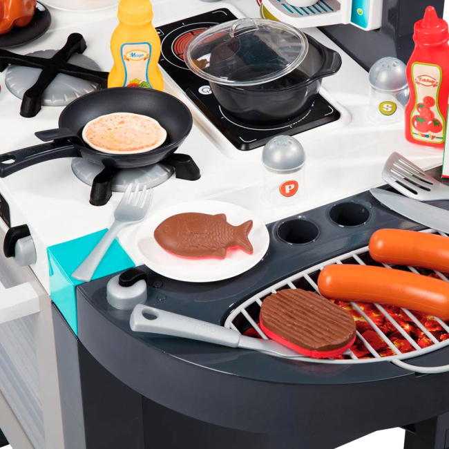 Детские кухни и бытовая техника - Игрушечная кухня Smoby Tefal интерактивная голубая (311206)#2