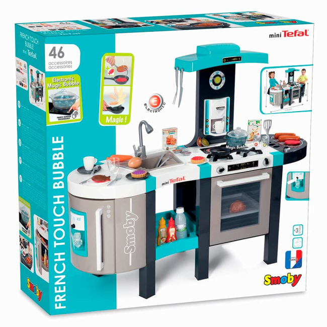 Детские кухни и бытовая техника - Игрушечная кухня Smoby Tefal интерактивная голубая (311206)#5