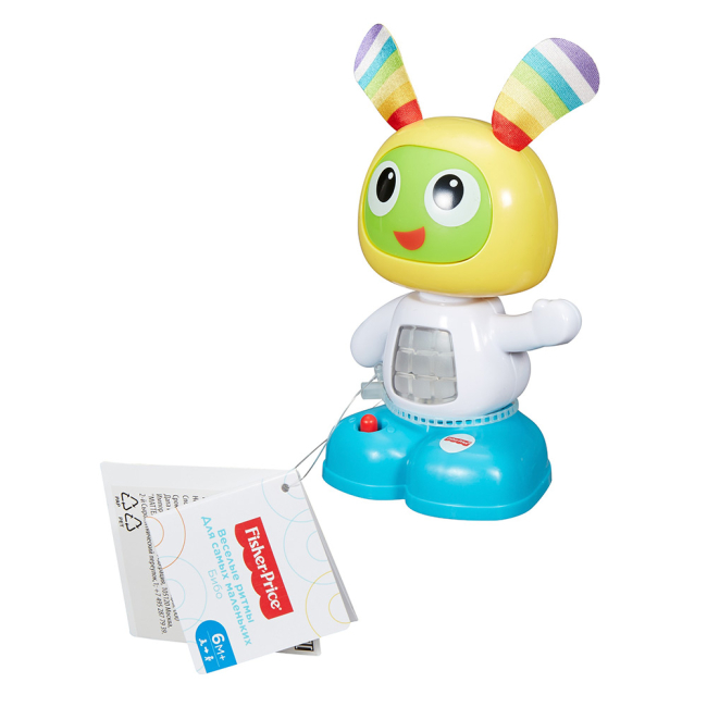 Развивающие игрушки - Интерактивная игрушка Fisher-Price Мини-робот Бибо на русском желтый (FCW42/FCW43)#4