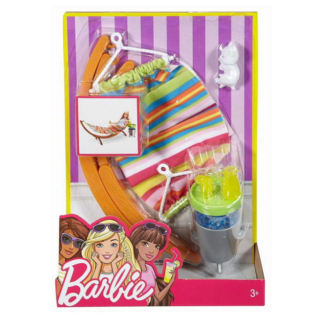 Меблі та будиночки - Набір меблів для відпочинку Barbie гамак (DXB69 / DVX47) (DXB69/DVX47)#2