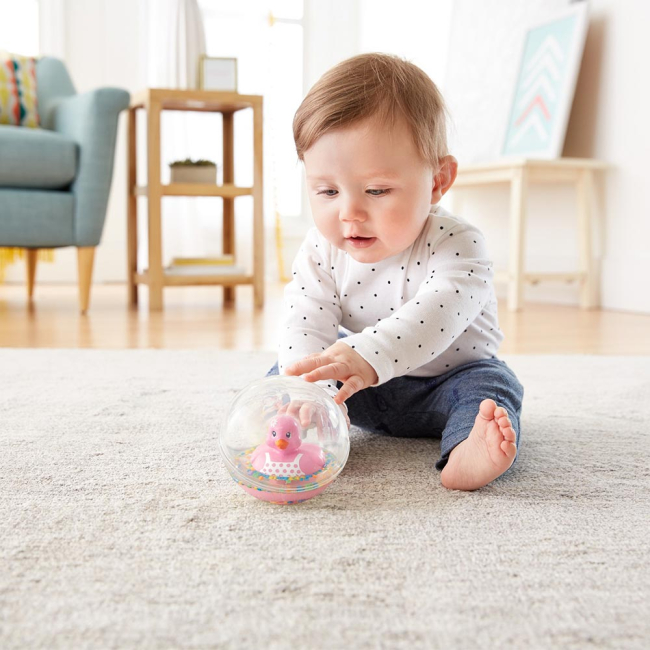 Іграшки для ванни - Іграшка для ванни Fisher-Price Каченя в кулі рожеве (DVH21/DRD82)#5