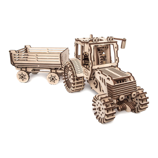 3D-пазлы - Модель для самостоятельной сборки Трактор с прицепом Микроклимат (М10012)#2