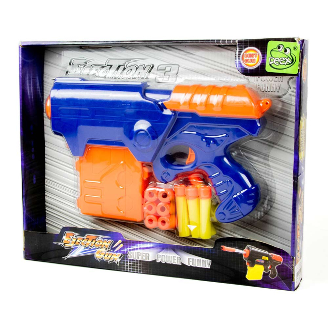 Помповое оружие - Игровой набор DEEX Пистолет и 12 мягких шариков в ассортименте (DSS11008)#2