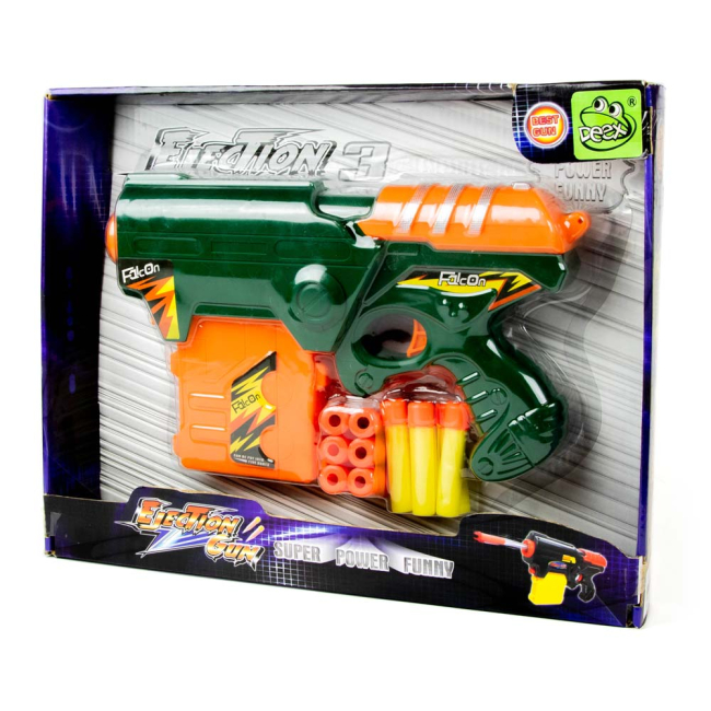 Помповое оружие - Игровой набор DEEX Пистолет и 12 мягких шариков в ассортименте (DSS11008)#3